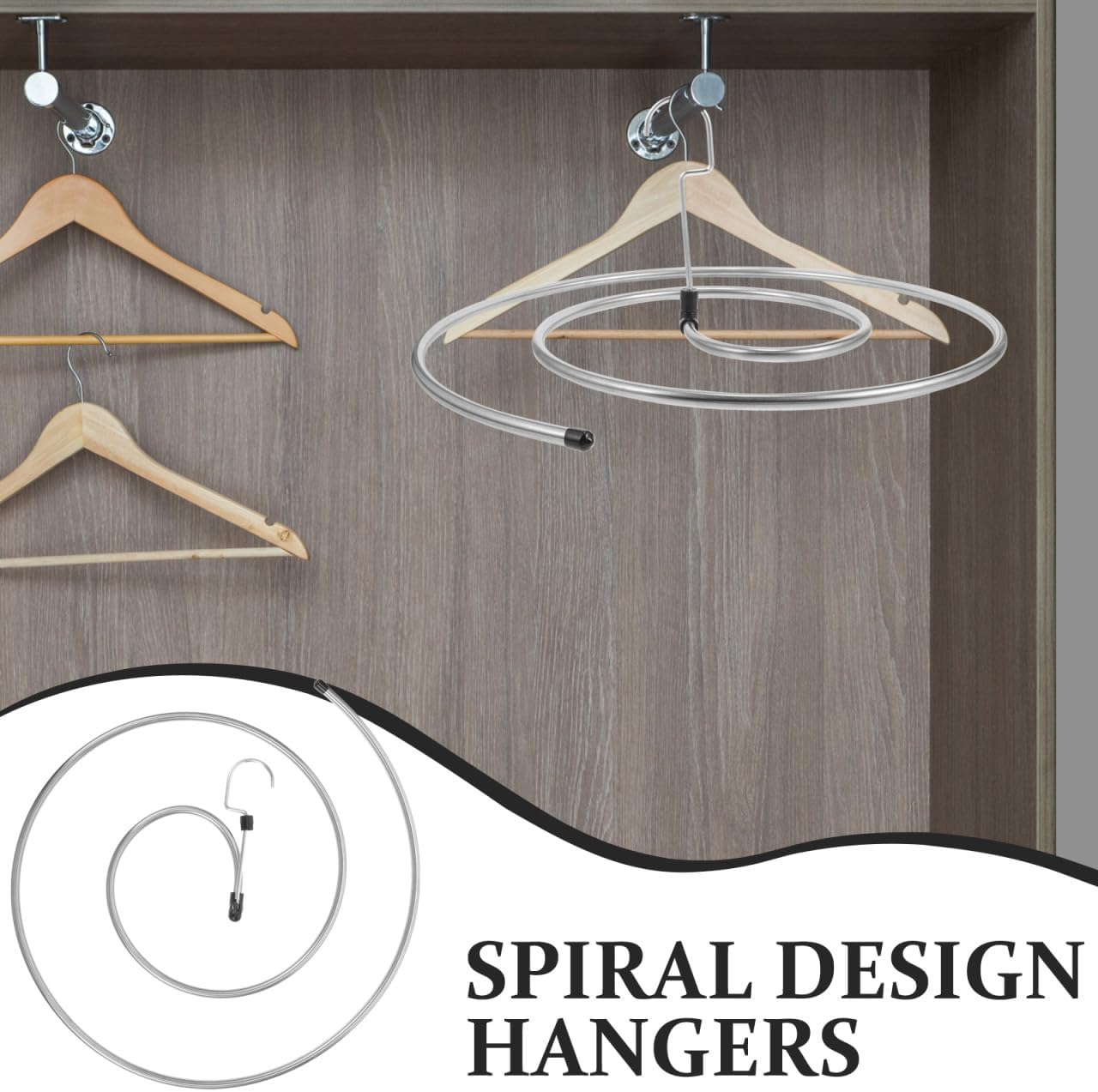 Spiral Stainless Steel Laundry Drying Rack, Space‑Saving Indoor Hanger for Sheets, Blankets and Towels