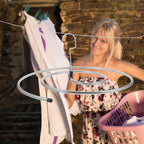 Spiral Stainless Steel Laundry Drying Rack, Space‑Saving Indoor Hanger for Sheets, Blankets and Towels